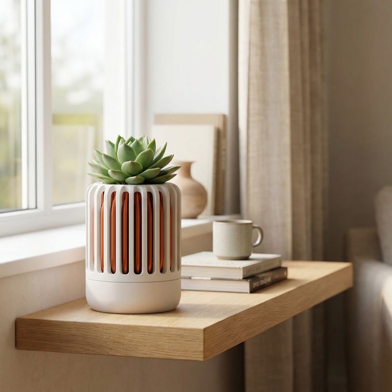 Casa si Gradina - Gradinarit si plante - Plante si ghivece - Ghivece si suporturi - Ghiveci Decorativ cu Nervuri Aerisite, Alb, 12 cm - Infinity.ro