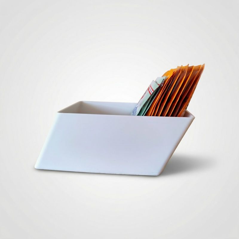 Casa si Gradina - Mobilier - Organizare si depozitare - Cutii depozitare - Organizator pentru Ingrediente de Copt, Alb, 14 cm, 2 Compartimente - Infinity.ro