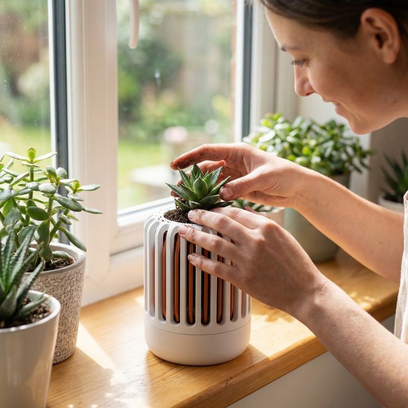 Casa si Gradina - Gradinarit si plante - Plante si ghivece - Ghivece si suporturi - Ghiveci Decorativ cu Nervuri Aerisite, Alb, 12 cm - Infinity.ro