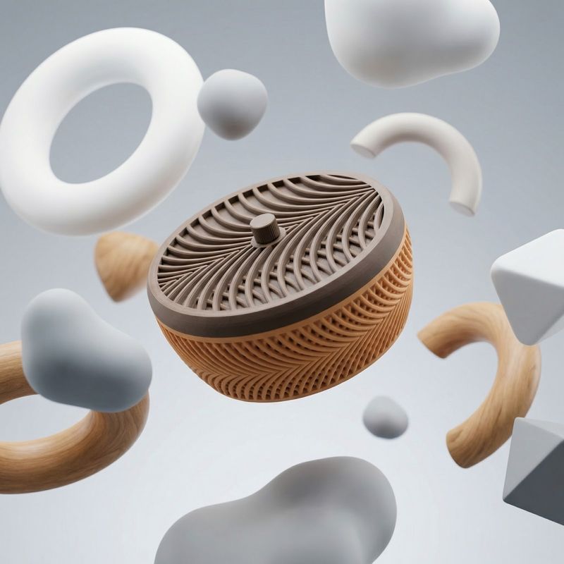 Casa si Gradina - Mobilier - Organizare si depozitare - Cutii depozitare - Cutie Depozitare Maro cu Capac Texturat, 15cm - Infinity.ro