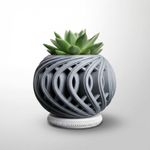 Casa si Gradina - Gradinarit si plante - Plante si ghivece - Ghivece si suporturi - Ghiveci Decorativ Sferic Minimalist, Gri, 15 cm - Infinity.ro