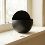 Casa si Gradina - Gradinarit si plante - Plante si ghivece - Ghivece si suporturi - Ghiveci de Perete Sferic Modern, Negru, 16 cm - Infinity.ro