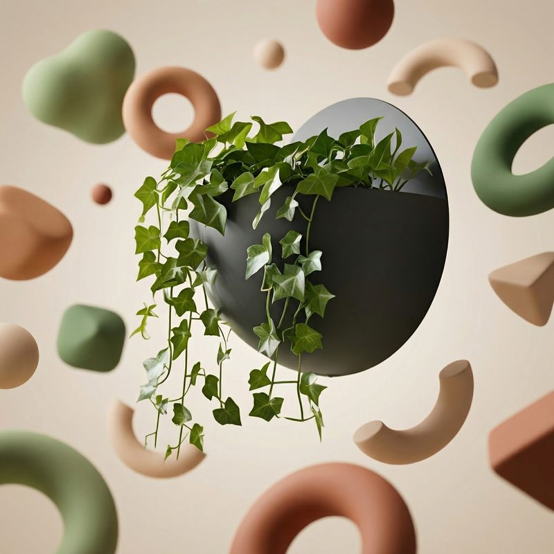 Casa si Gradina - Gradinarit si plante - Plante si ghivece - Ghivece si suporturi - Ghiveci de Perete Sferic Modern, Negru, 16 cm - Infinity.ro