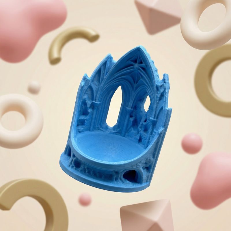 Casa si Gradina - Decoratiuni - Obiecte decorative - Vaze si boluri decorative - Bol Decorativ Arhitectura Gotica, Albastru, 14 cm - Infinity.ro