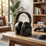 PC, gaming si accesorii - Periferice PC - Periferice Diverse - Suport casti, negru, 16 cm, design modern - Infinity.ro
