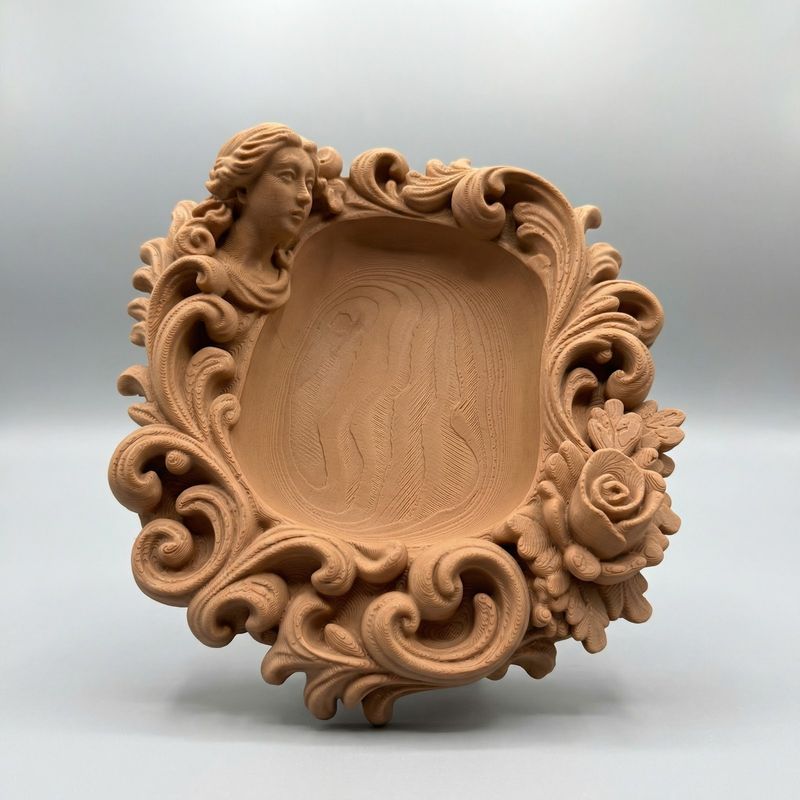 Casa si Gradina - Decoratiuni - Obiecte decorative - Accesorii decorative - Tava Decorativa pentru Bijuterii Regala, Maro, 16 cm - Infinity.ro