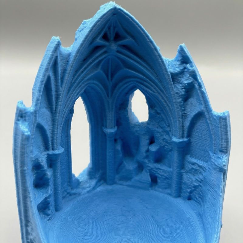 Casa si Gradina - Decoratiuni - Obiecte decorative - Vaze si boluri decorative - Bol Decorativ Arhitectura Gotica, Albastru, 14 cm - Infinity.ro