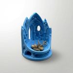 Casa si Gradina - Decoratiuni - Obiecte decorative - Vaze si boluri decorative - Bol Decorativ Arhitectura Gotica, Albastru, 14 cm - Infinity.ro