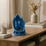 Casa si Gradina - Decoratiuni - Obiecte decorative - Vaze si boluri decorative - Bol Decorativ Arhitectura Gotica, Albastru, 14 cm - Infinity.ro