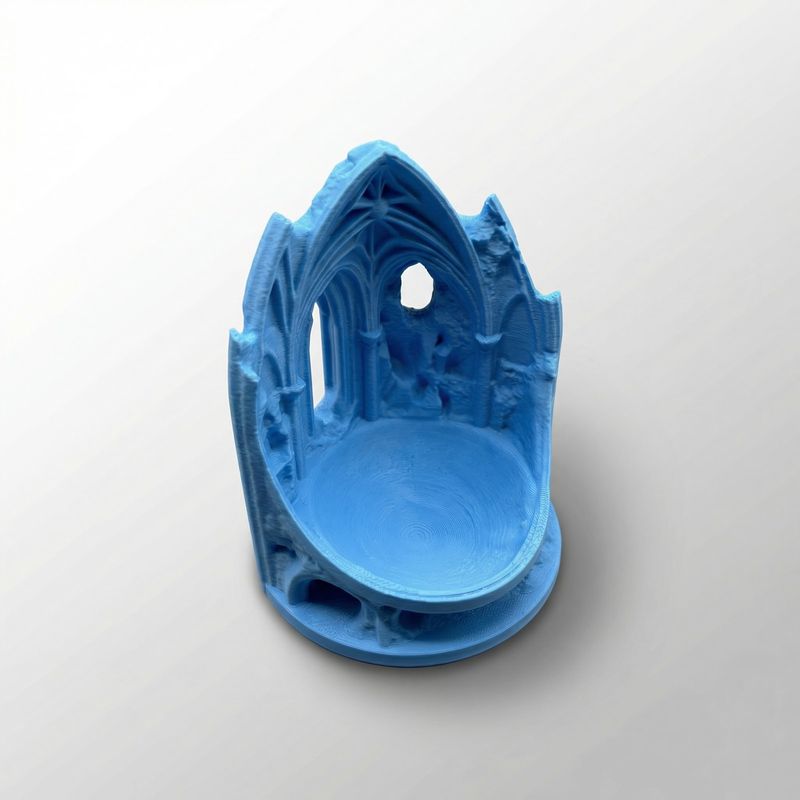 Casa si Gradina - Decoratiuni - Obiecte decorative - Vaze si boluri decorative - Bol Decorativ Arhitectura Gotica, Albastru, 14 cm - Infinity.ro
