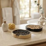 Casa si Gradina - Sanitare - Suporturi si accesorii baie - Accesorii baie - Sapuniera Moderna cu Model Organic, Bej, 12 cm - Infinity.ro