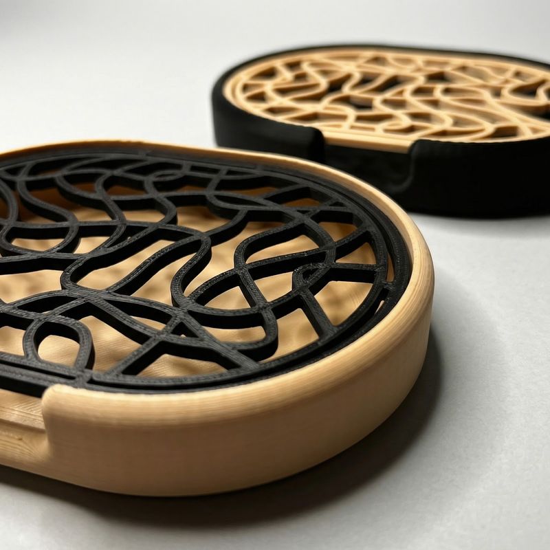 Casa si Gradina - Sanitare - Suporturi si accesorii baie - Accesorii baie - Sapuniera Moderna cu Model Organic, Bej, 12 cm - Infinity.ro