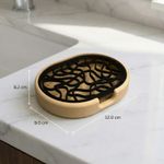 Casa si Gradina - Sanitare - Suporturi si accesorii baie - Accesorii baie - Sapuniera Moderna cu Model Organic, Bej, 12 cm - Infinity.ro