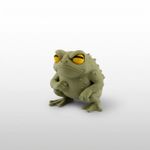 Casa si Gradina - Decoratiuni - Obiecte decorative - Accesorii decorative - Figurina Decorativa Amuzanta Broasca, Verde Olive, 1 cm - Infinity.ro