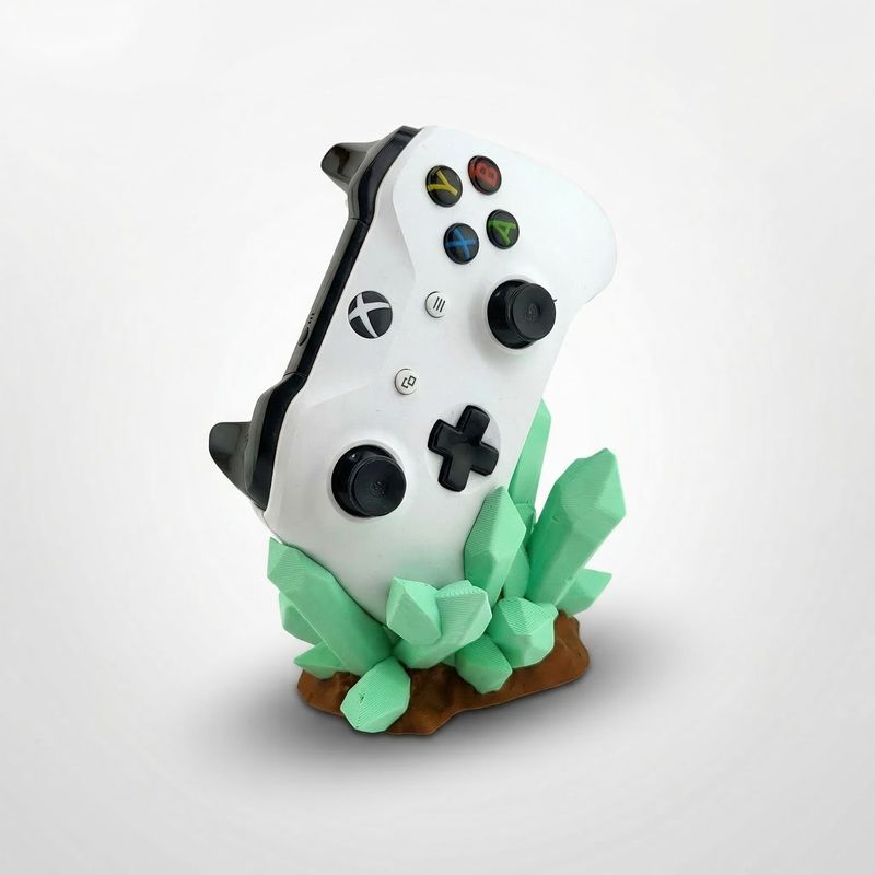 PC, gaming si accesorii - Gaming - Accesorii gaming - Accesorii console gaming - Suport Controller Cristalin, Verde, 13 cm - Infinity.ro