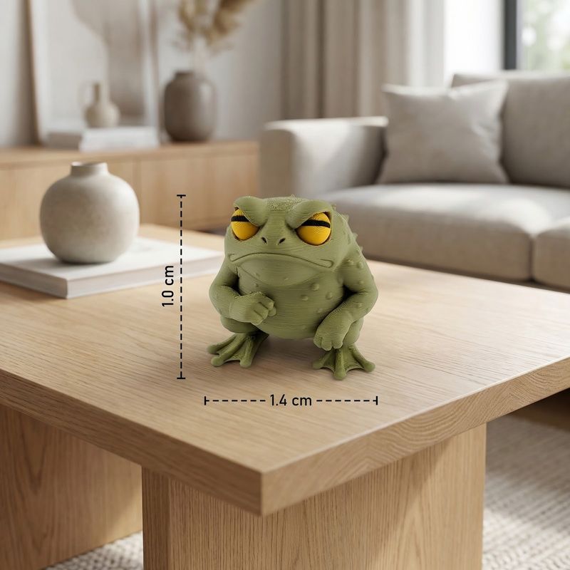 Casa si Gradina - Decoratiuni - Obiecte decorative - Accesorii decorative - Figurina Decorativa Amuzanta Broasca, Verde Olive, 1 cm - Infinity.ro