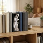 Carti si Birotica - Carti - Accesorii pentru cititori - Book Nook decorativ cu Fantome Jucause, Alb, 17 cm - Infinity.ro