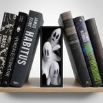 Carti si Birotica - Carti - Accesorii pentru cititori - Book Nook decorativ cu Fantome Jucause, Alb, 17 cm - Infinity.ro