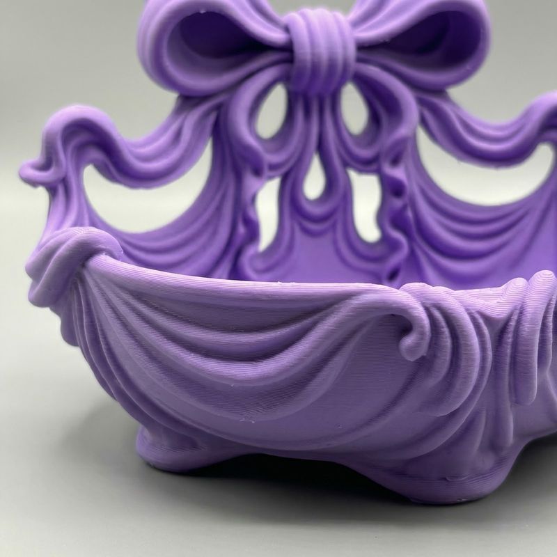 Casa si Gradina - Decoratiuni - Obiecte decorative - Vaze si boluri decorative - Bol Decorativ cu Funda Eleganta, Mov, 17 cm - Infinity.ro