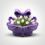 Casa si Gradina - Decoratiuni - Obiecte decorative - Vaze si boluri decorative - Bol Decorativ cu Funda Eleganta, Mov, 17 cm - Infinity.ro
