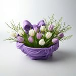 Casa si Gradina - Decoratiuni - Obiecte decorative - Vaze si boluri decorative - Bol Decorativ cu Funda Eleganta, Mov, 17 cm - Infinity.ro