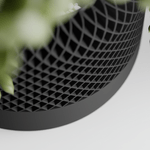 Casa si Gradina - Gradinarit si plante - Plante si ghivece - Ghivece si suporturi - Ghiveci premium cu design texturat tip plasa, culoare Midnight Onyx, plastic PLA, diametru 10cm, inaltime 10cm - Infinity.ro