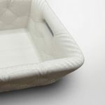 Casa si Gradina - Mobilier - Organizare si depozitare - Cutii depozitare - Cos organizator alb, dimensiuni 17 cm, textura matlasata, design modern - Infinity.ro