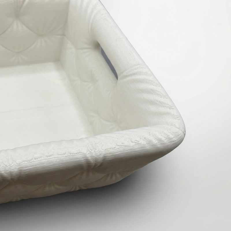 Casa si Gradina - Mobilier - Organizare si depozitare - Cutii depozitare - Cos organizator alb, dimensiuni 17 cm, textura matlasata, design modern - Infinity.ro