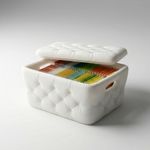 Casa si Gradina - Mobilier - Organizare si depozitare - Cutii depozitare - Cos organizator alb, dimensiuni 17 cm, textura matlasata, design modern - Infinity.ro