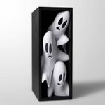 Carti si Birotica - Carti - Accesorii pentru cititori - Book Nook decorativ cu Fantome Jucause, Alb, 17 cm - Infinity.ro