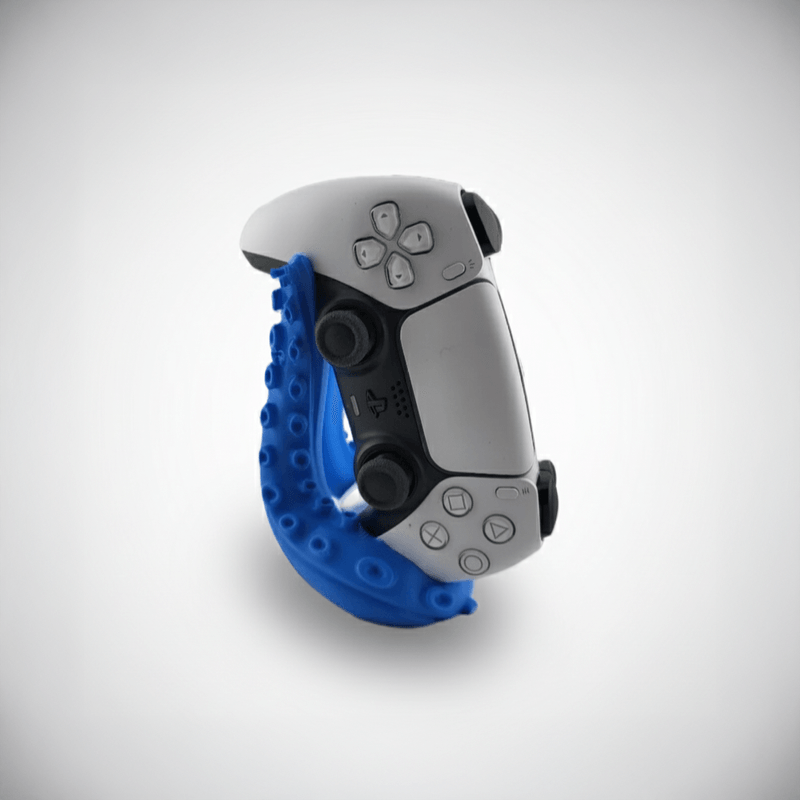 PC, gaming si accesorii - Gaming - Accesorii gaming - Accesorii console gaming - Suport Dublu Controller PS5, pentru birou, design Kraken, albastru - Infinity.ro