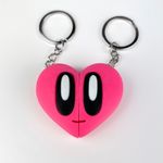Market - Cadouri - Suveniruri - Set Brelocuri Inima Valentine's Day / Ziua Indragostitilor cu Magnet, 3D, Roz - Infinity.ro