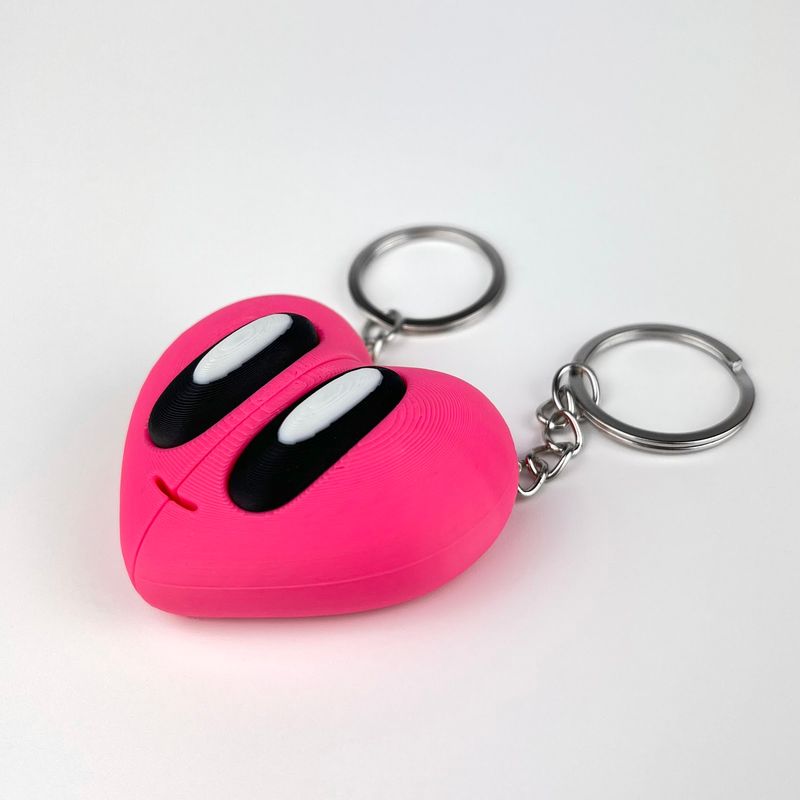 Market - Cadouri - Suveniruri - Set Brelocuri Inima Valentine's Day / Ziua Indragostitilor cu Magnet, 3D, Roz - Infinity.ro