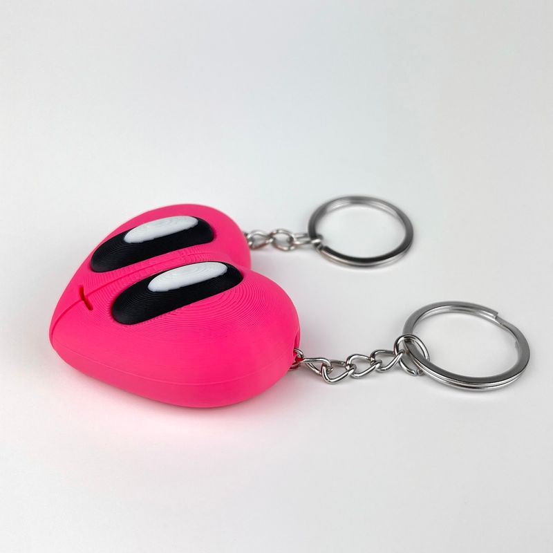 Market - Cadouri - Suveniruri - Set Brelocuri Inima Valentine's Day / Ziua Indragostitilor cu Magnet, 3D, Roz - Infinity.ro