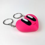 Market - Cadouri - Suveniruri - Set Brelocuri Inima Valentine's Day / Ziua Indragostitilor cu Magnet, 3D, Roz - Infinity.ro