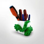 Carti si Birotica - Birotica - Accesorii de birou - Suporturi accesorii birou - Suport Instrumente de Scris cu Tentacule Decorative, Alb Verde, 13 cm - Infinity.ro