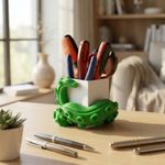 Carti si Birotica - Birotica - Accesorii de birou - Suporturi accesorii birou - Suport Instrumente de Scris cu Tentacule Decorative, Alb Verde, 13 cm - Infinity.ro