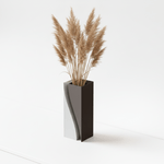 Casa si Gradina - Decoratiuni - Obiecte decorative - Vaze si boluri decorative - Vaza decorativa Dual Wave, design geometric, negru/gri, 20x25cm - Infinity.ro