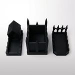 Fashion, accesorii si bijuterii - Femei - Bijuterii femei - Cutii bijuterii - Organizator Bijuterii Stil Catedrala, Negru, 10 cm - Infinity.ro