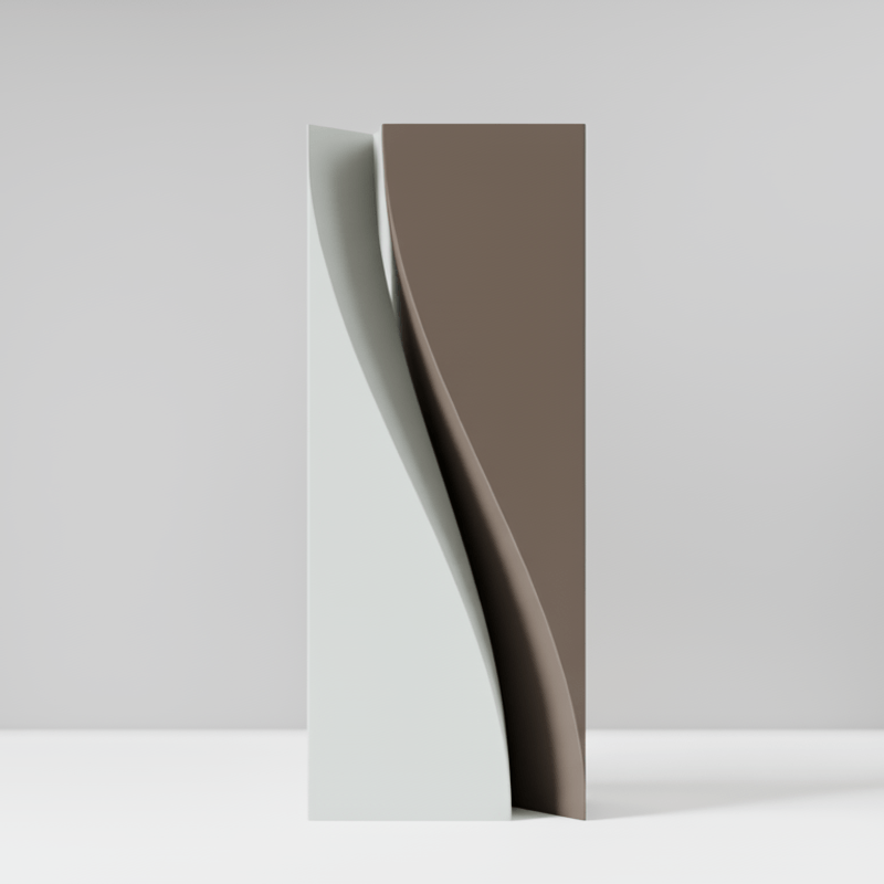 Casa si Gradina - Decoratiuni - Obiecte decorative - Vaze si boluri decorative - Vaza decorativa Dual Wave, design geometric, negru/gri, 20x25cm - Infinity.ro