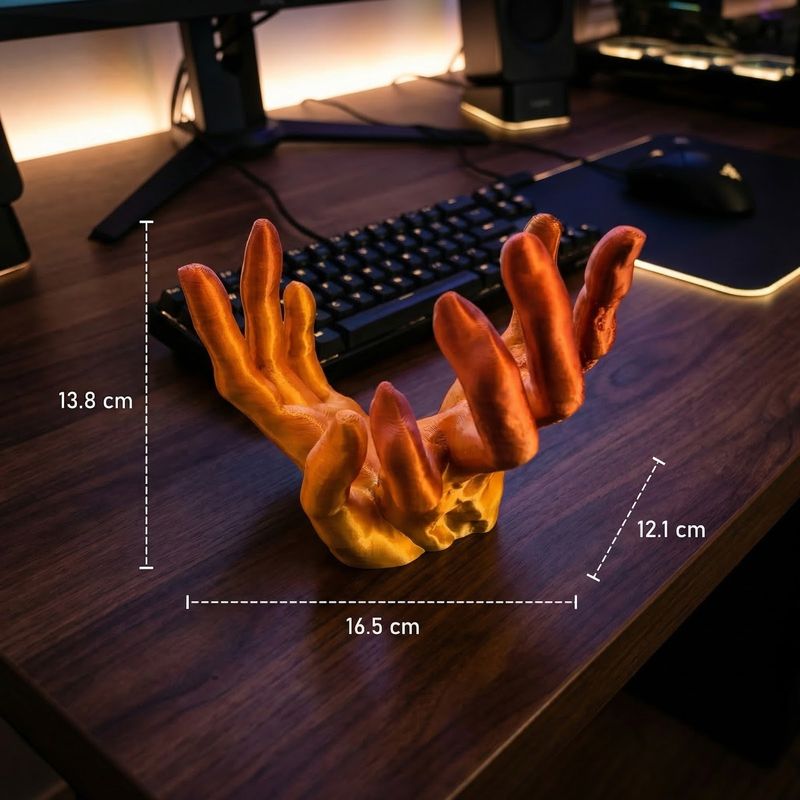 PC, gaming si accesorii - Gaming - Accesorii gaming - Accesorii console gaming - Suport Controller Gaming Mana Horror, maro, 16 cm - Infinity.ro
