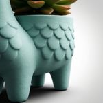Casa si Gradina - Gradinarit si plante - Plante si ghivece - Ghivece si suporturi - Ghiveci Decorativ Silueta Alpaca, Turcoaz, 12 cm - Infinity.ro