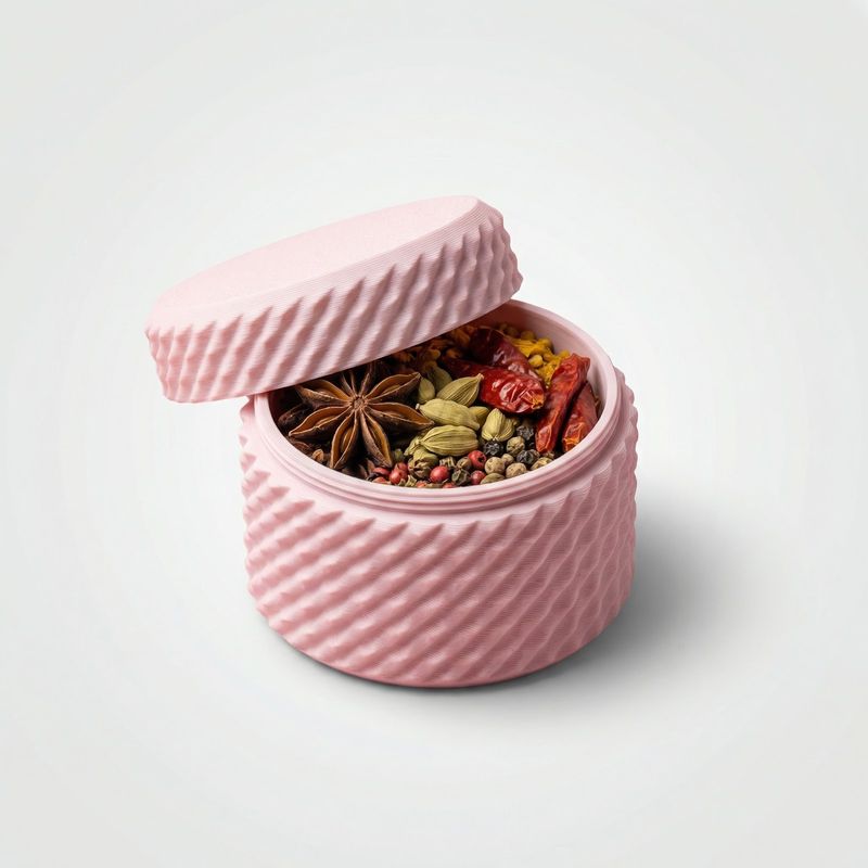 Casa si Gradina - Mobilier - Organizare si depozitare - Cutii depozitare - Cutie compacta pentru pastile, roz, 4 cm, capac filetat - Infinity.ro
