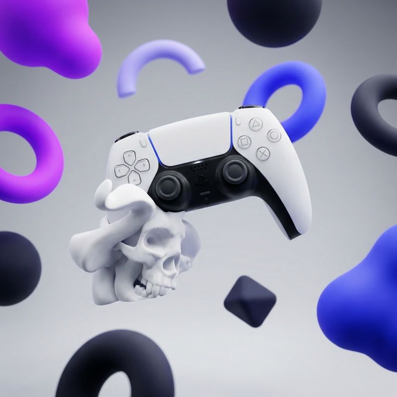 PC, gaming si accesorii - Gaming - Accesorii gaming - Accesorii console gaming - Suport Controller cu Design Craniu Mistic, Alb, 9 cm - Infinity.ro