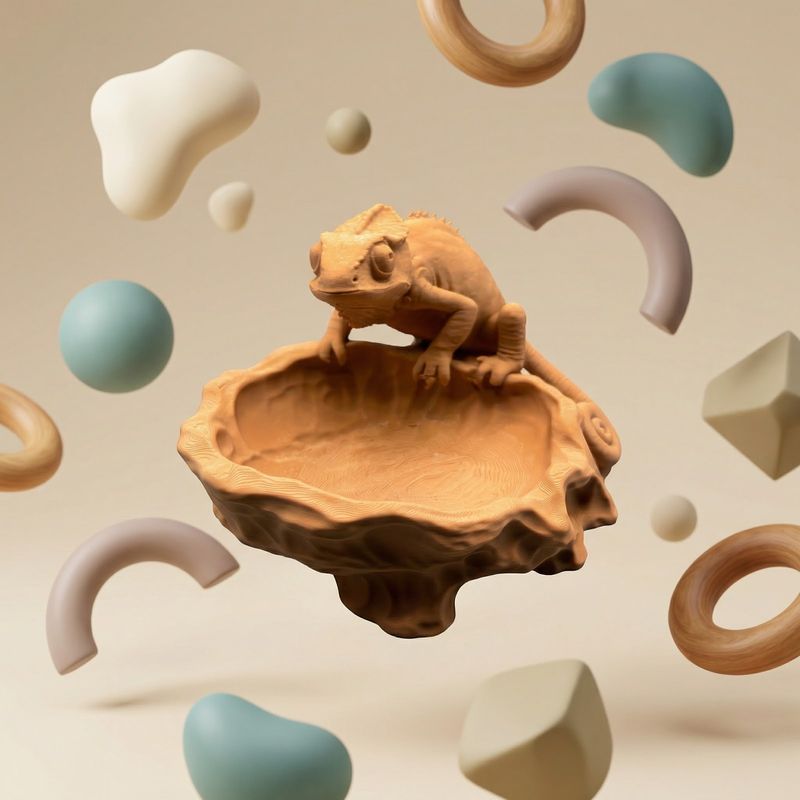 Carti si Birotica - Birotica - Accesorii de birou - Suporturi accesorii birou - Bol organizator birou sculptural, Caramel, 14 cm - Infinity.ro