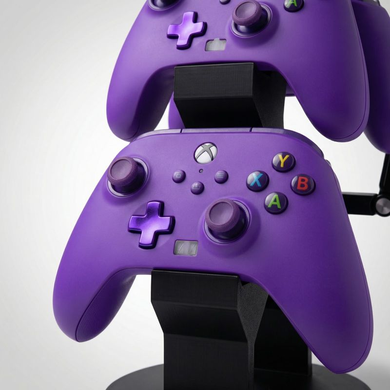 PC, gaming si accesorii - Gaming - Accesorii gaming - Accesorii console gaming - Suport Dublu pentru Controllere si Casti, Negru, 30 cm - Infinity.ro