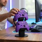 PC, gaming si accesorii - Gaming - Accesorii gaming - Accesorii console gaming - Suport Dublu pentru Controllere si Casti, Negru, 30 cm - Infinity.ro