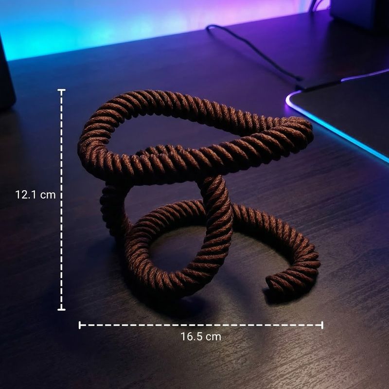 PC, gaming si accesorii - Gaming - Accesorii gaming - Accesorii console gaming - Suport pentru controller, design franghie, maro, 16 cm - Infinity.ro