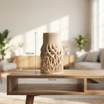 Casa si Gradina - Decoratiuni - Obiecte decorative - Vaze si boluri decorative - Vaza Decorativa Organica cu Baza Tip Radacini, Bej, 19 cm - Infinity.ro