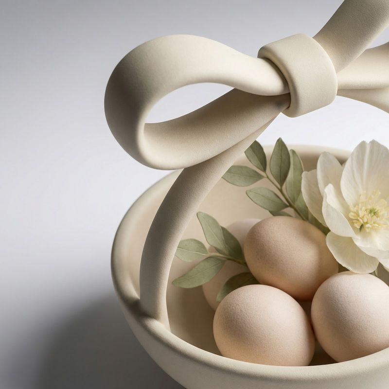 Casa si Gradina - Decoratiuni - Obiecte decorative - Vaze si boluri decorative - Bol Decorativ cu Maner Funda, Ivory, 17 cm - Infinity.ro